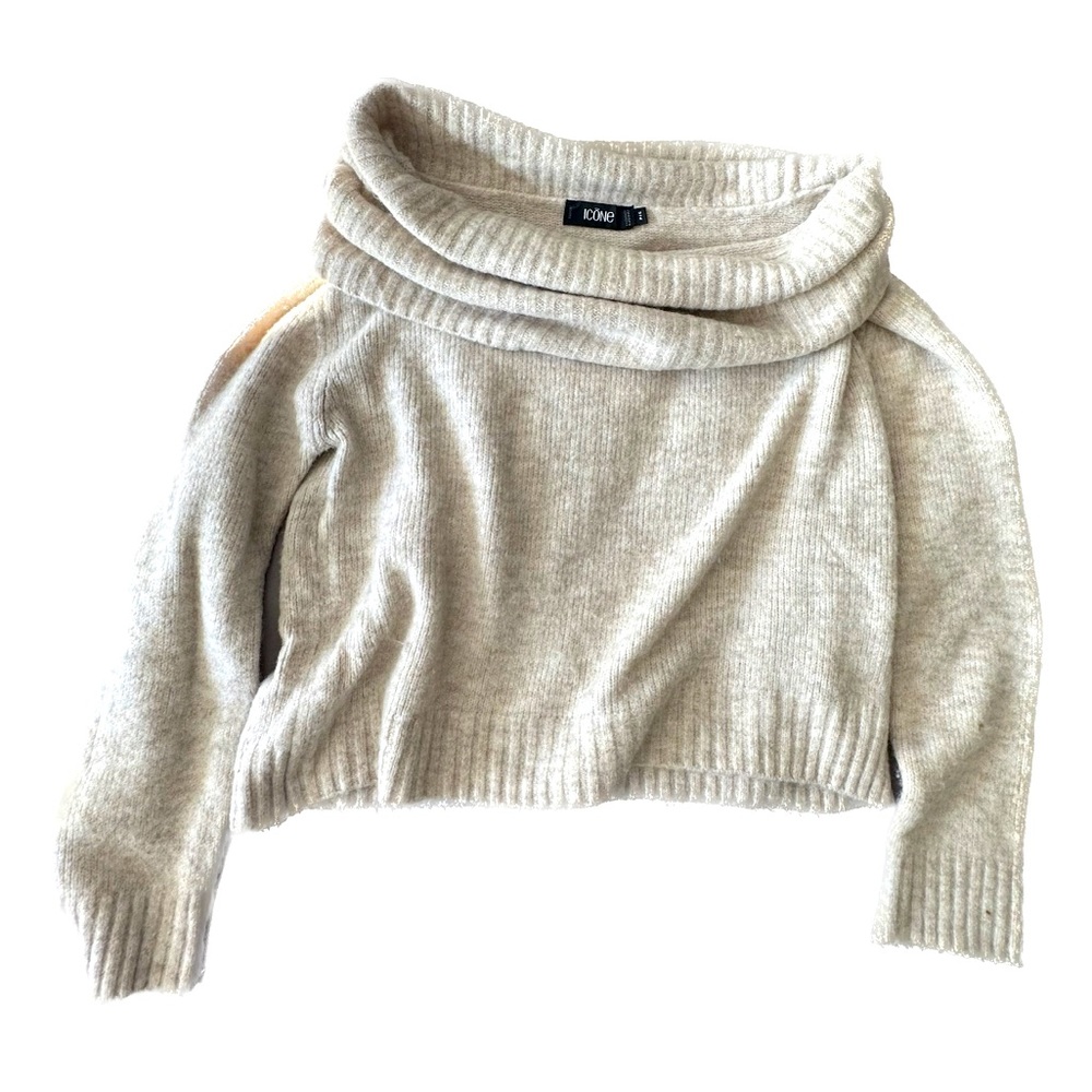 Crop Beige Knit Sweater